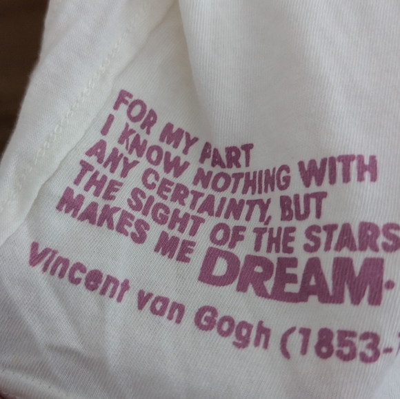 Joie White Tee with Green 'Dream' Print...Small..Sooo Cute - Picture 3 of 4